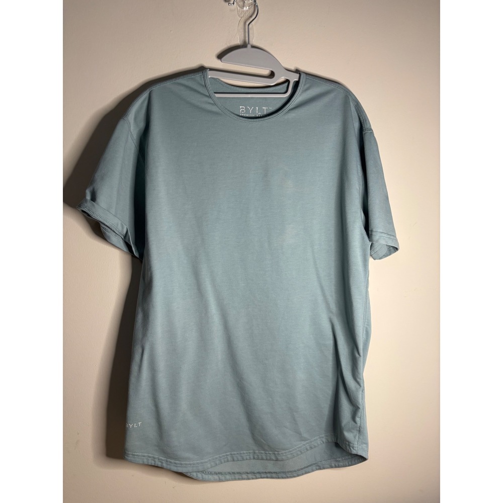 BYLT Premium Basics Drop Cut T‎ Shirt Blue Short Sleeve Men's Size L